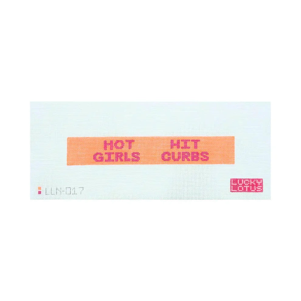 Hot Girls Hit Curbs Printed Needlepoint Canvas