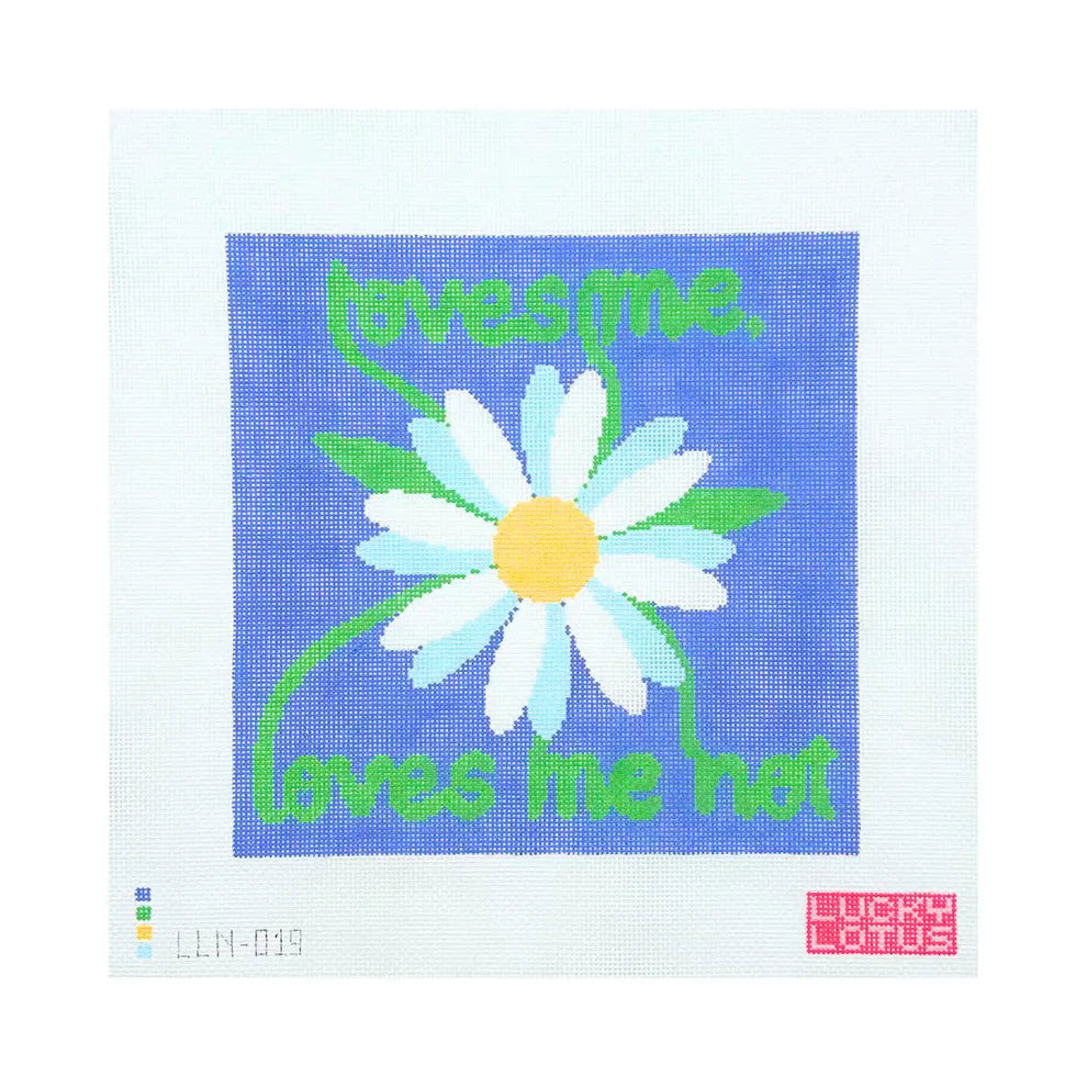 He Loves Me, He Loves Me Not Needlepoint Canvas