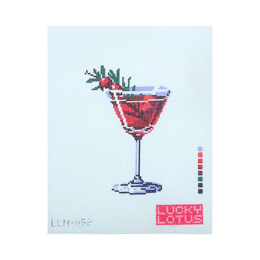Translation missing: en.Christmas Cocktail Needlepoint Canvas