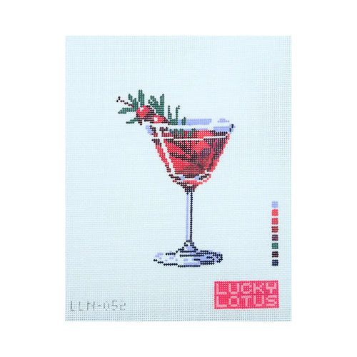 Christmas Cocktail Needlepoint Canvas