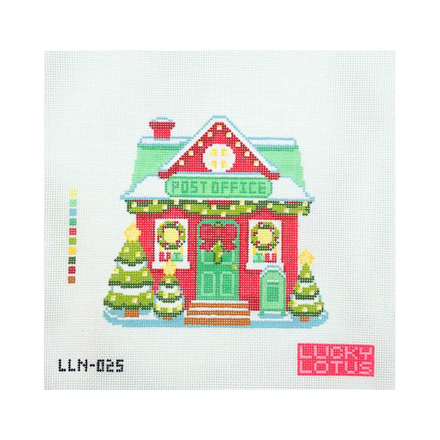 Post Office Christmas Village Needlepoint Canvas
