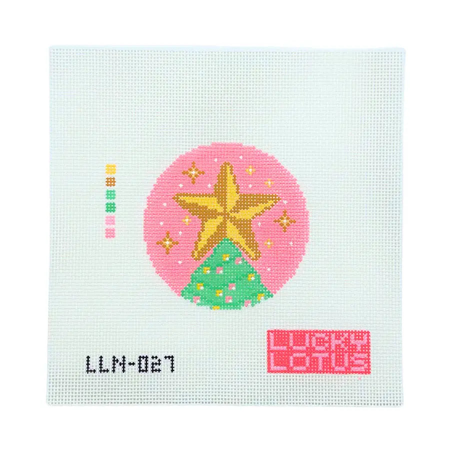 Christmas Tree Starlight Needlepoint Canvas