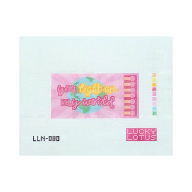 Translation missing: en.You Light up My World Needlepoint Canvas