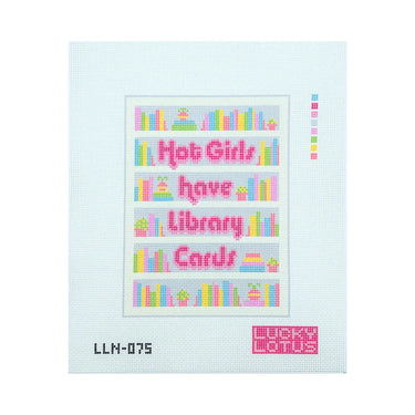 Translation missing: en.Hot Girls Have Library Cards Needlepoint Canvas