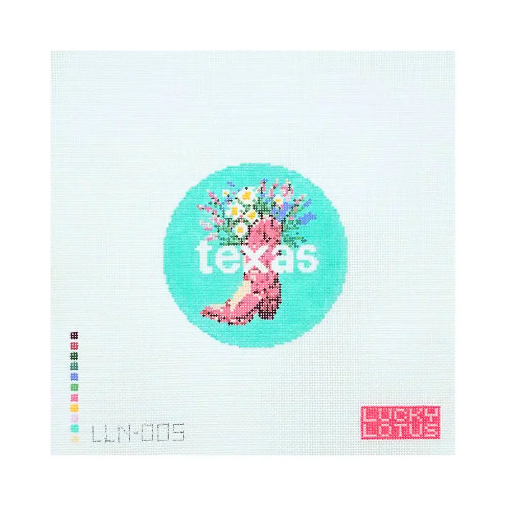 50 States Round: Texas Needlepoint Canvas