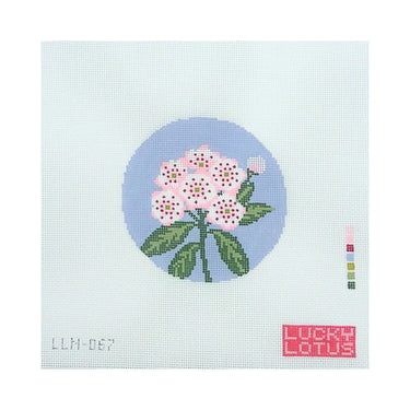Translation missing: en.Flowers of America: Mountain Laurel Connecticut &amp; Pennsylvania Needlepoint Canvas