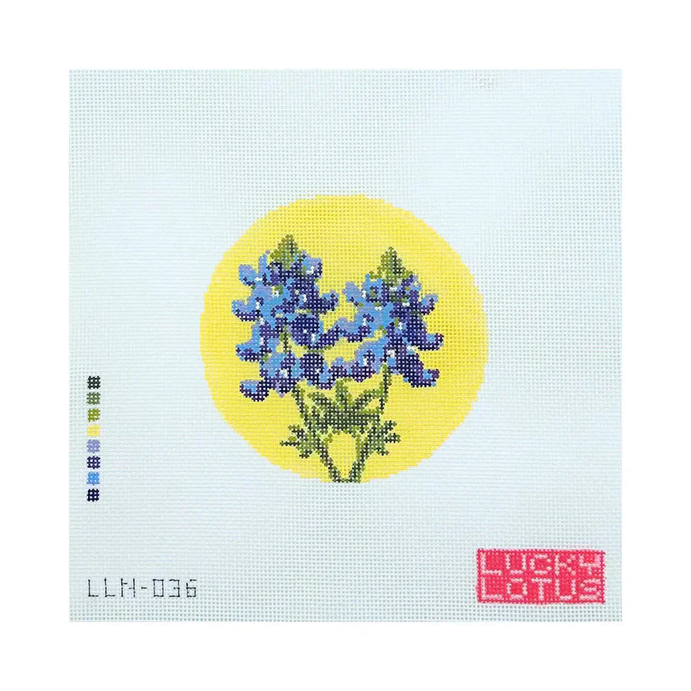 Flowers of America: Bluebonnet Texas Needlepoint Canvas