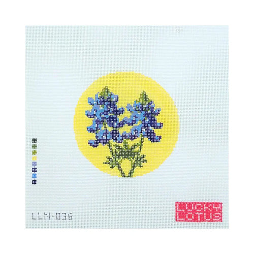 Flowers of America: Bluebonnet Texas Needlepoint Canvas