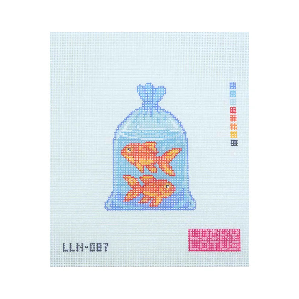 Goldfish in a Bag Needlepoint Canvas