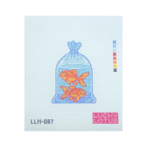 Goldfish in a Bag Needlepoint Canvas