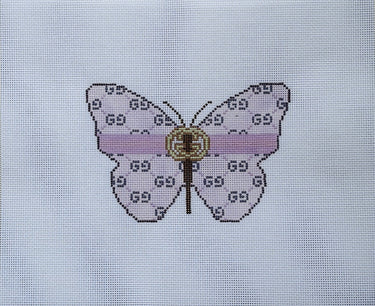 Translation missing: en.Designer Butterfly Purple Needlepoint Canvas