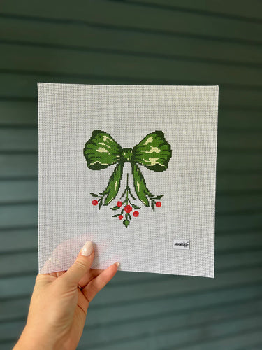 Translation missing: en.Holiday Bow Needlepoint Canvas