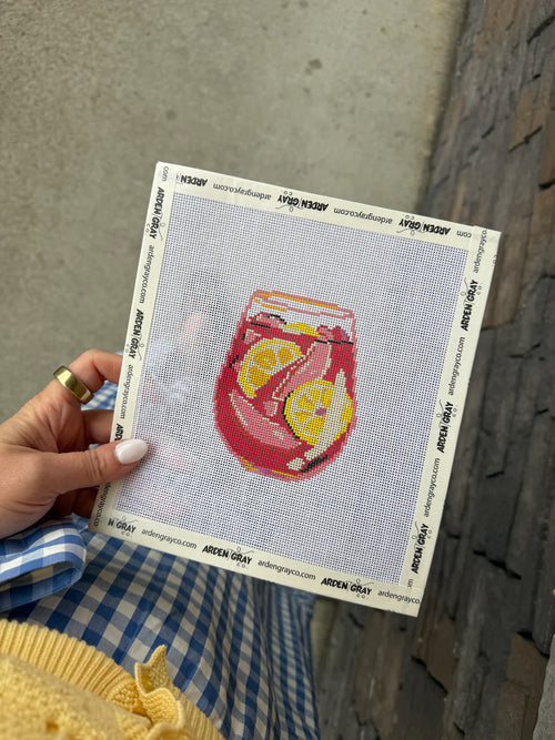 Sangria Glass Needlepoint Canvas