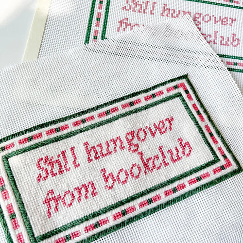 Hungover Bookclub Needlepoint Canvas