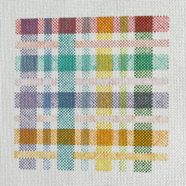 Pastel Plaid Needlepoint Canvas