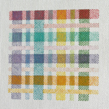 Translation missing: en.Pastel Plaid Needlepoint Canvas