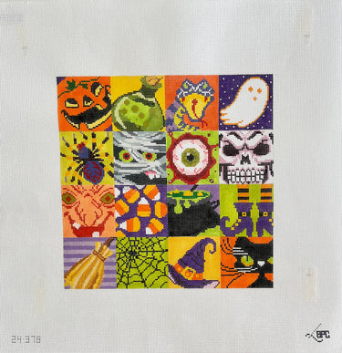 Translation missing: en.Halloween Squares Needlepoint Canvas