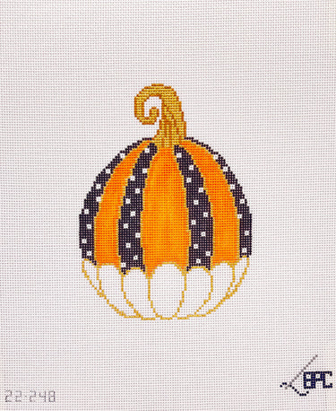 Translation missing: en.Pumpkin Dot Needlepoint Canvas