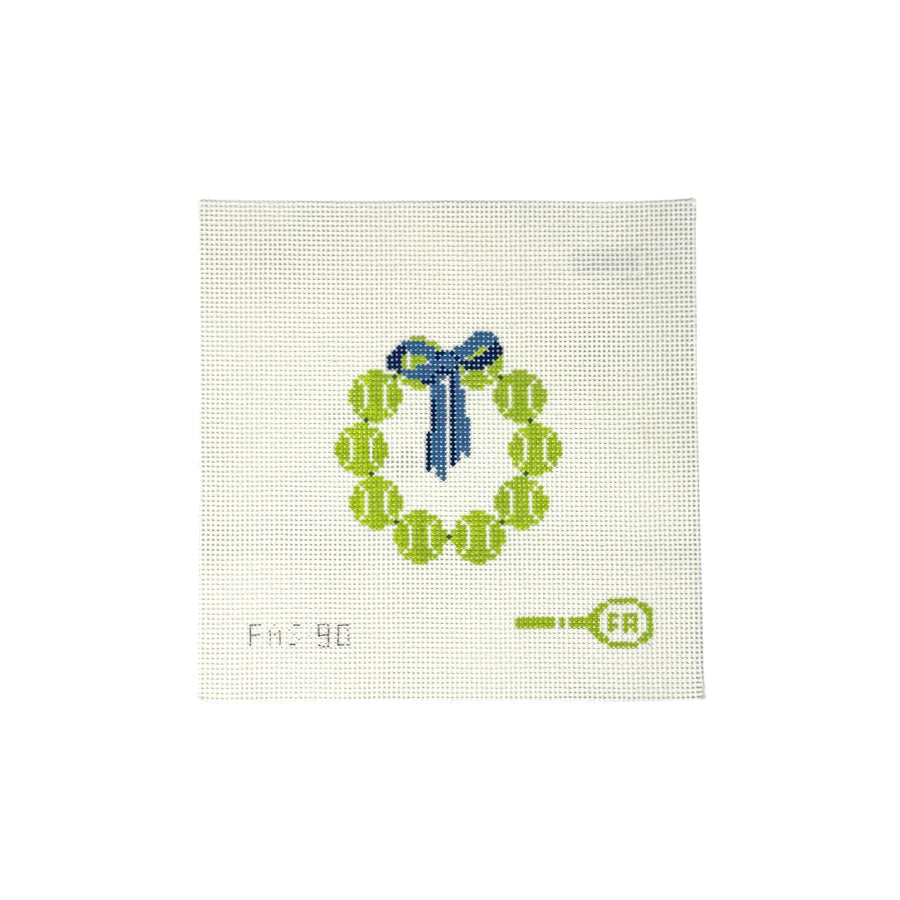 Tennis Wreath Needlepoint Canvas