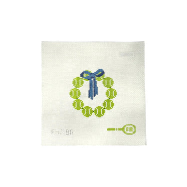 Translation missing: en.Tennis Wreath Needlepoint Canvas