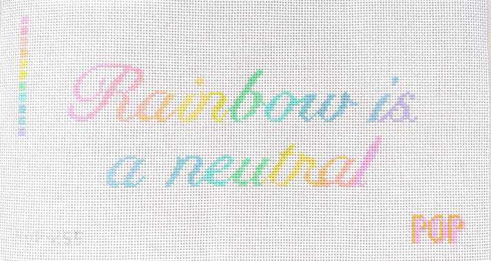 Rainbow is Neutral Needlepoint Canvas