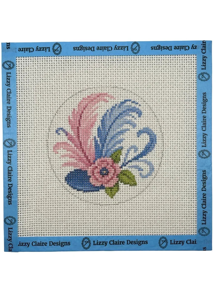Fascinator- Feather Hat Needlepoint Canvas