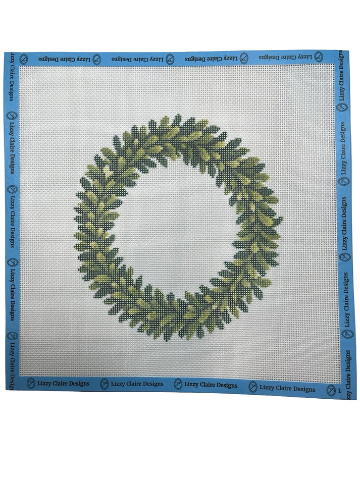 Boxwood Wreath Needlepoint Canvas
