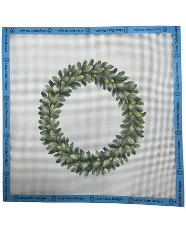 Translation missing: en.Boxwood Wreath Needlepoint Canvas