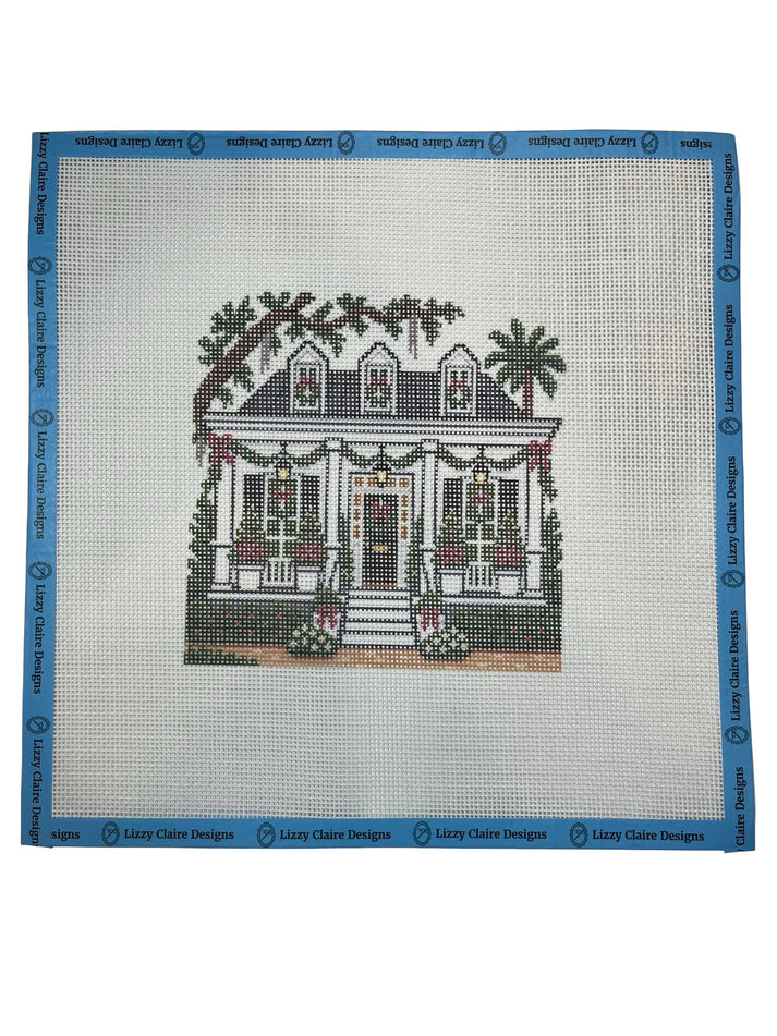 Happy Neighborhood Low Country House Needlepoint Canvas