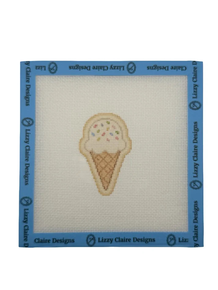 Ice Cream Cone Needlepoint Canvas