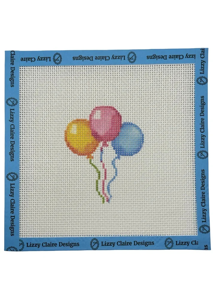 Happy Birthday Balloons Needlepoint Canvas