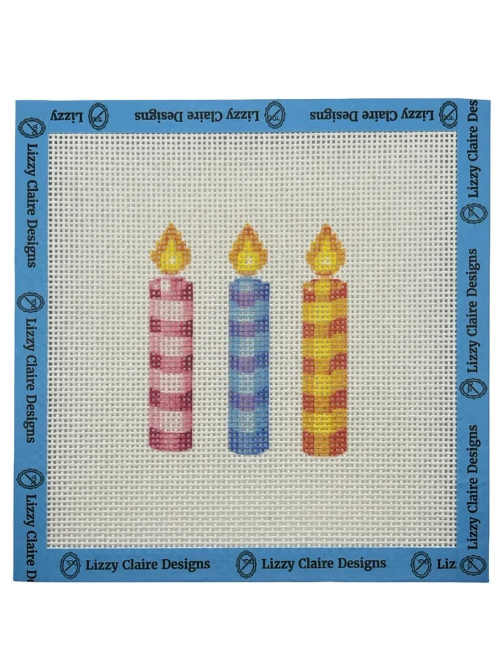 Happy Birthday Candles Needlepoint Canvas