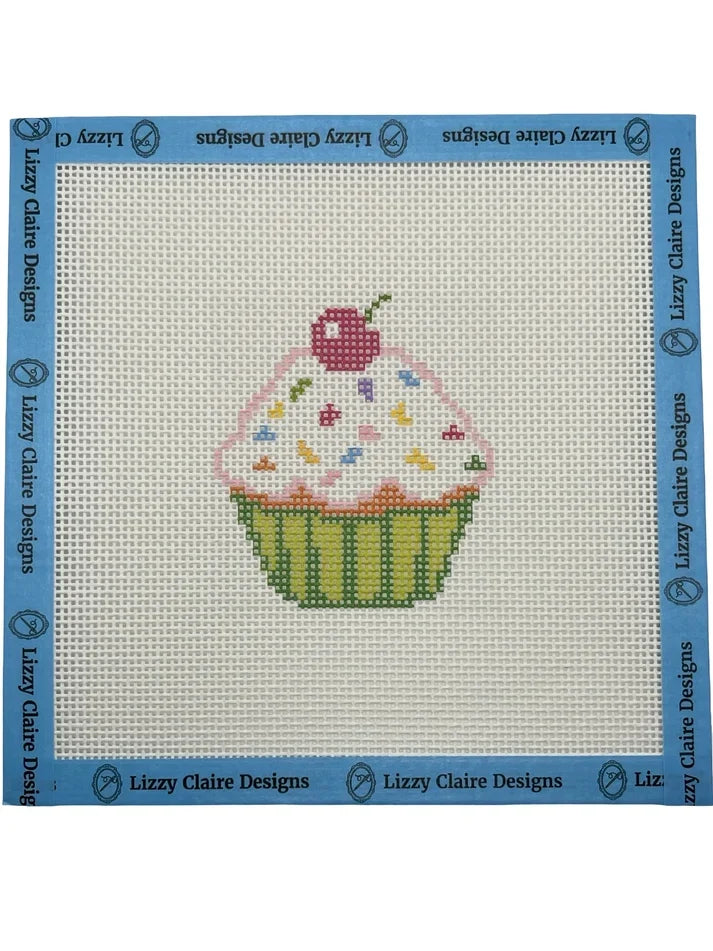 Happy Birthday Cupcake Needlepoint Canvas