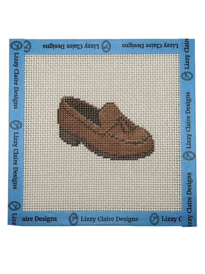 Brown Loafer Needlepoint Canvas