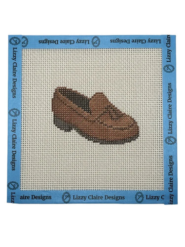 Translation missing: en.Brown Loafer Needlepoint Canvas