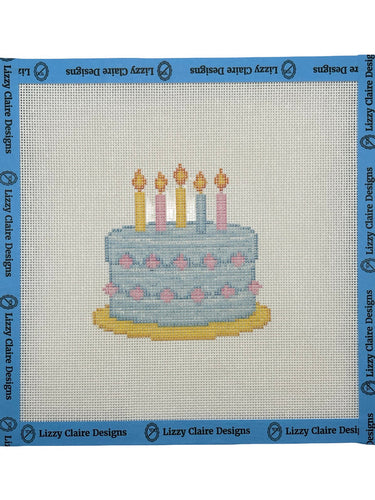 Translation missing: en.Birthday Cake (5 Candles) Needlepoint Canvas