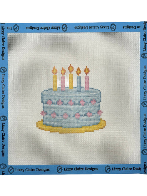 Birthday Cake (5 Candles) Needlepoint Canvas