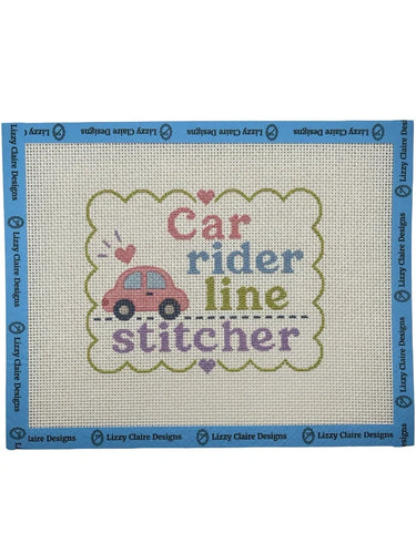 Translation missing: en.Car Rider Line Stitcher Needlepoint Canvas