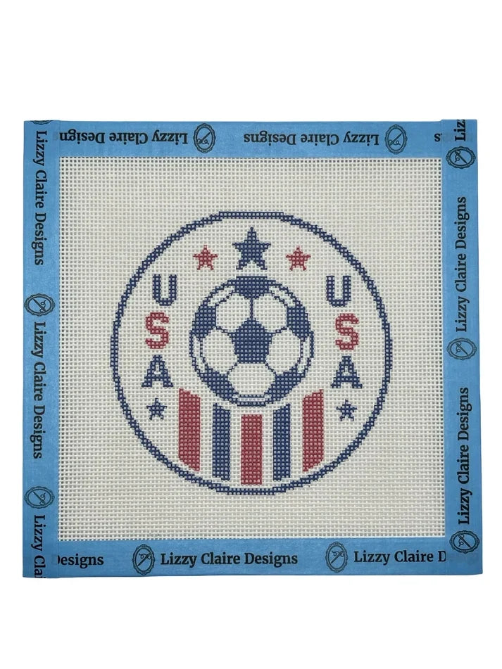 Soccer USA Needlepoint Canvas