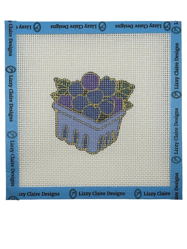 Translation missing: en.Blueberry Basket Needlepoint Canvas