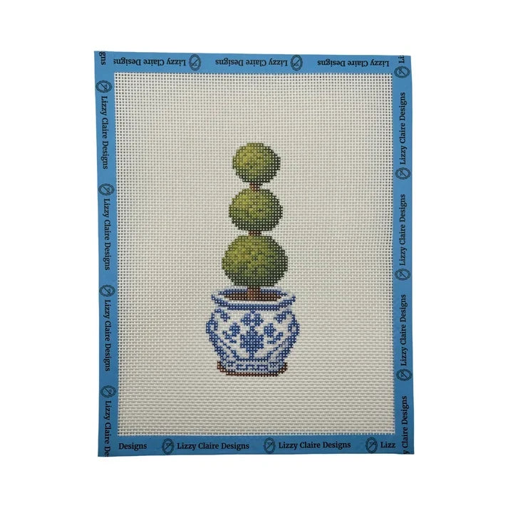 Chinoiserie Topiary Needlepoint Canvas