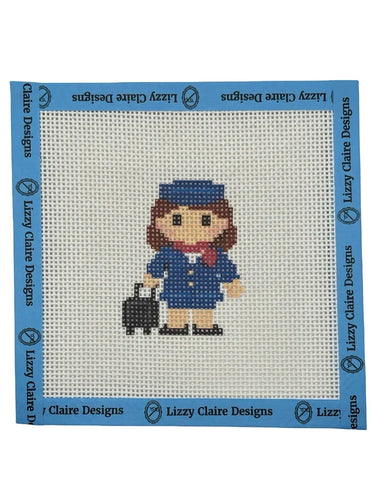 Translation missing: en.Flight Attendant Lizzy Claire Needlepoint Canvas