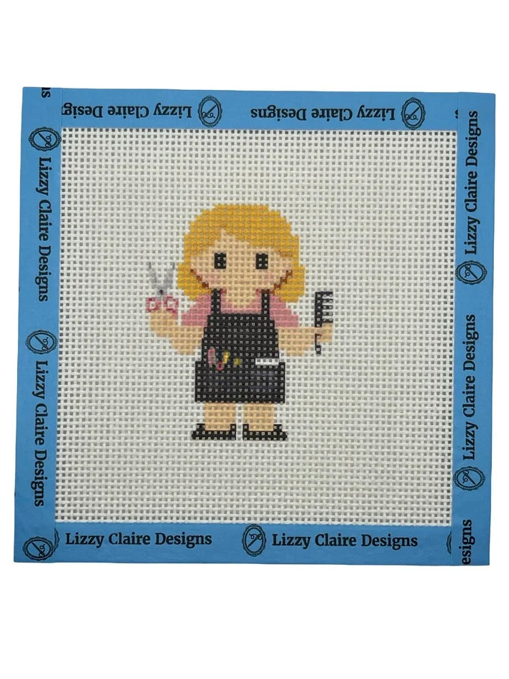 Hairdresser Lizzy Claire Needlepoint Canvas