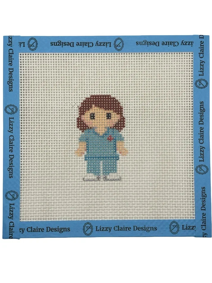 Nurse Lizzy Claire Needlepoint Canvas