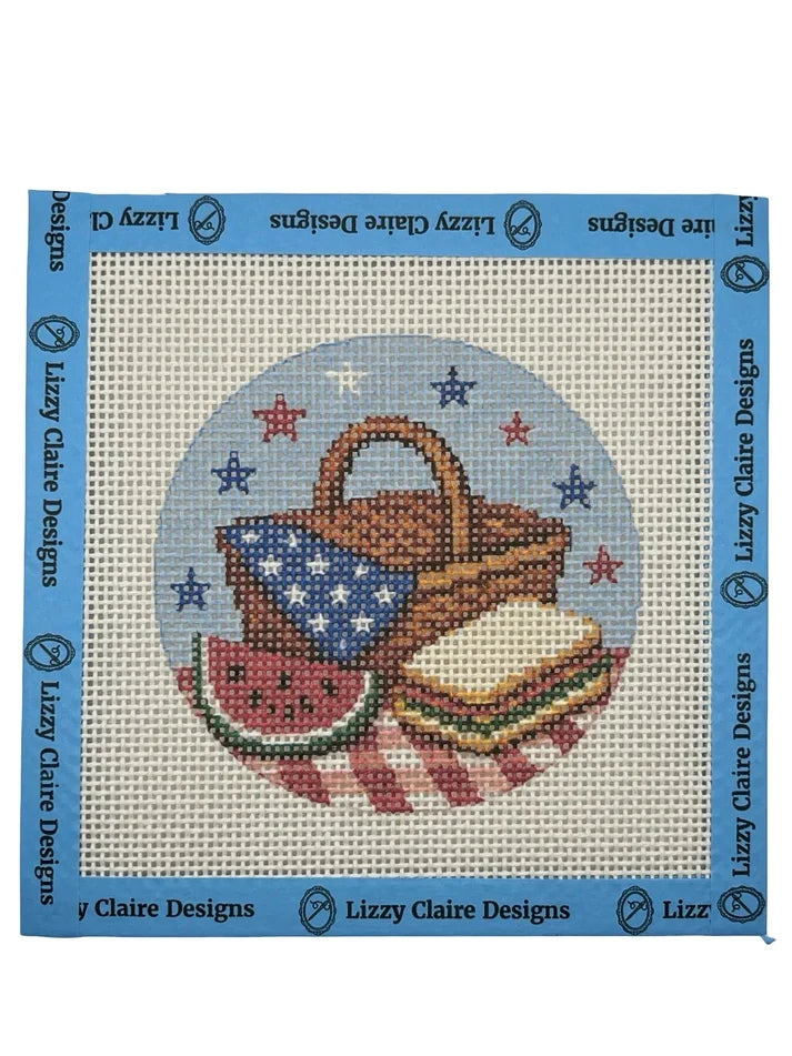 Patriotic Picnic Needlepoint Canvas