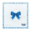 Beginner Bow Blue Needlepoint Canvas