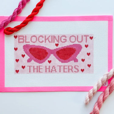 Translation missing: en.Block Out the Haters Sunglasses Case Needlepoint Canvas