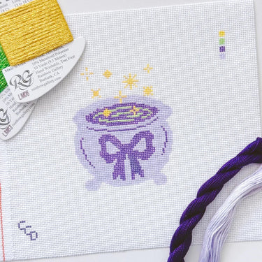 Translation missing: en.Magic Cauldron Halloween Needlepoint Canvas