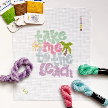 Translation missing: en.Take Me to the Beach Needlepoint Canvas