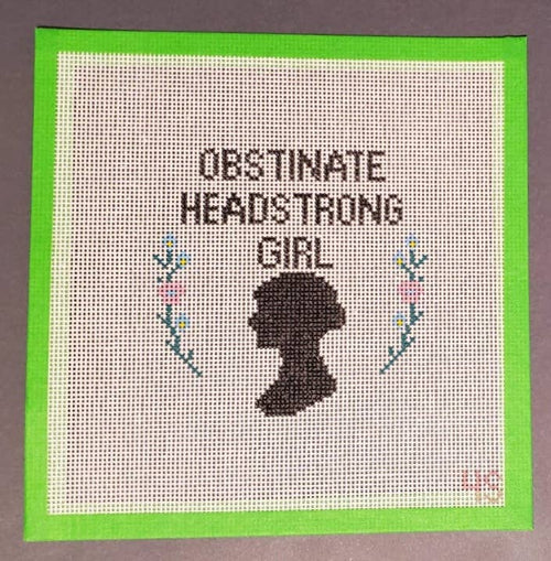 Pride Prejudice Obstinate Headstrong Girl Needlepoint Canvas